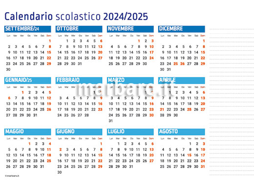Calendario Scolastico Regione Campania 2024/25 Pdf