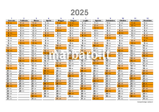 Calendario planner 2025 da stampare